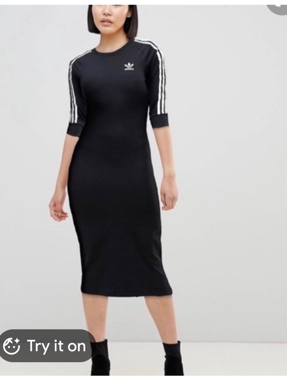 Adidas midi body con dress size M